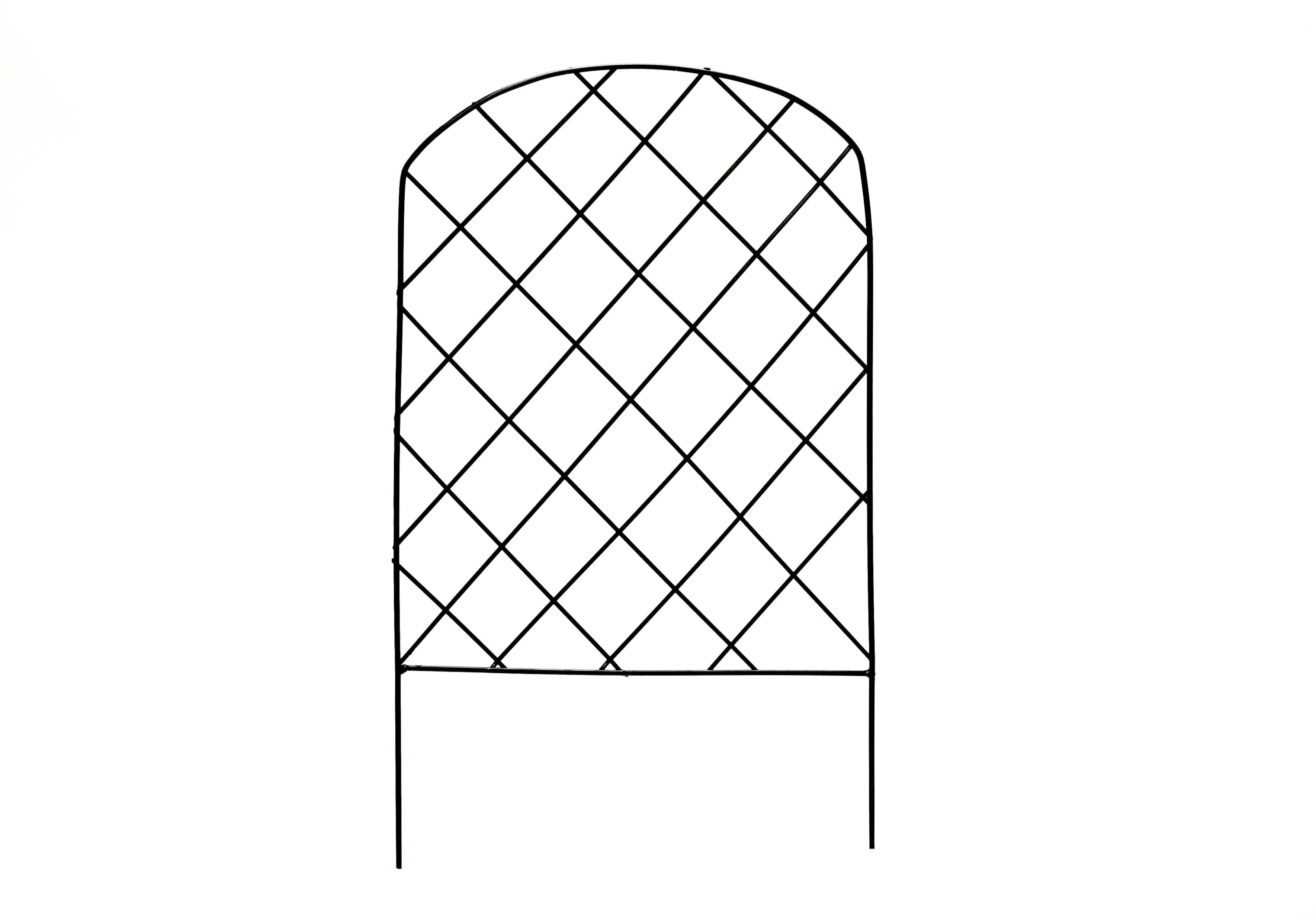 Glamos Wire 12 inch wide Arched Metal Decorative Fence 6 panels covers 6 plus feet