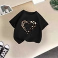 thumbnail image 2 of SGMVNU Graphic Tees for Girls Casual Loose Fit Short Sleeve Heart Prints Tshirts Summer Crewneck Tops Back to School Kids Clothes, Size 3-4 Years, Black, 2 of 4