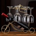 thumbnail image 1 of Golden Metal Wine Rack,Decorative Bicycle Design, Countertop Wine Bottle & Stemware Display Rack,Bike Wine Rack Freestanding Countertop Bottle Holder, 1 of 1