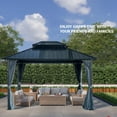 thumbnail image 2 of Segmart 10' x 12' Hardtop Gazebo with Galvanized Steel Double Roof, 2 of 8