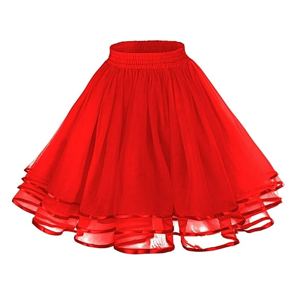 GERsome Women's Princess Layered Puffy Skirt Mini Tutu Skirt Short Petticoat