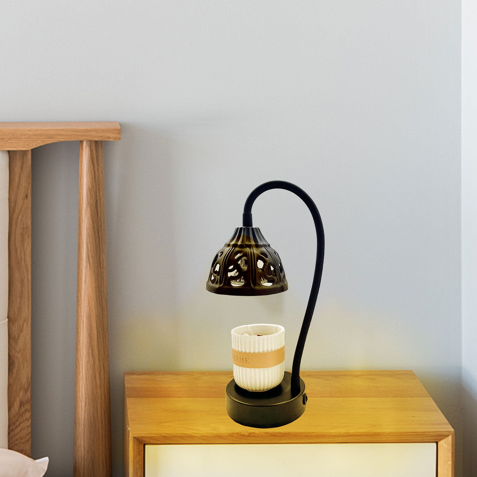 Wovilon Night Light Metal, Candle Lamps, Dimmable Melting Candles, Hot Melting Heat Lamps, Scented Melting Candles, Tabletop Vintage Table Lamps (Candles Not Included)