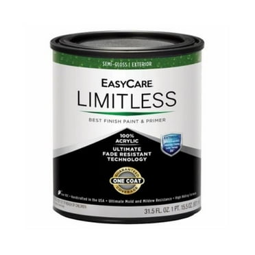 True Value 107543 1 qt. EasyCare Limitless Exterior Latex House Semi-Gloss Paint & Primer  Pastel Base