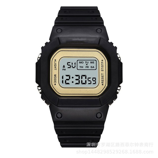 Reloj cuadrado pequeño verde Matcha para estudiantes y adolescentes, para deportes al aire libre, resistente al agua, reloj electrónico LED multifunción