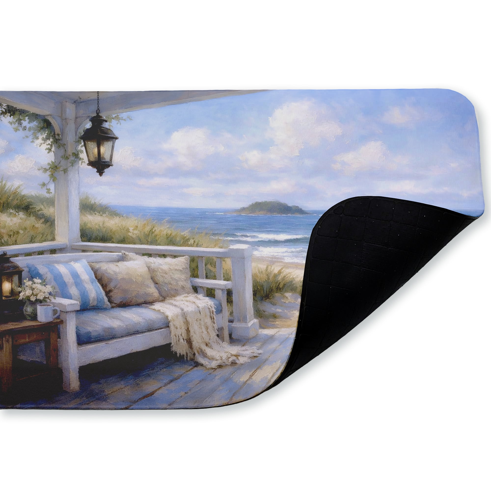 Stupell Industries Seaside Relaxation on Patio Printed Anti-Fatigue Floor Mat, design by Tabz Jones