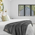 thumbnail image 3 of American Soft Linen Fleece Blanket Twin Size 60x80 - Cozy, Durable & Lightweight for Bed, Couch, and All-Season Comfort, Gray, 3 of 7