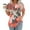 01#Multicolor, variant on T-Shirts for Womens Summer New Fashion Floral Prints Top Loose Round Neck Chest Pleated Shirts Womens Casual Short Sleeve Blouses Pullover Tops