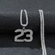 thumbnail image 4 of EeaseMX Collar con número personalizado para hombre y mujer, cadena para el cuello, collar con número 23, 4 of 7