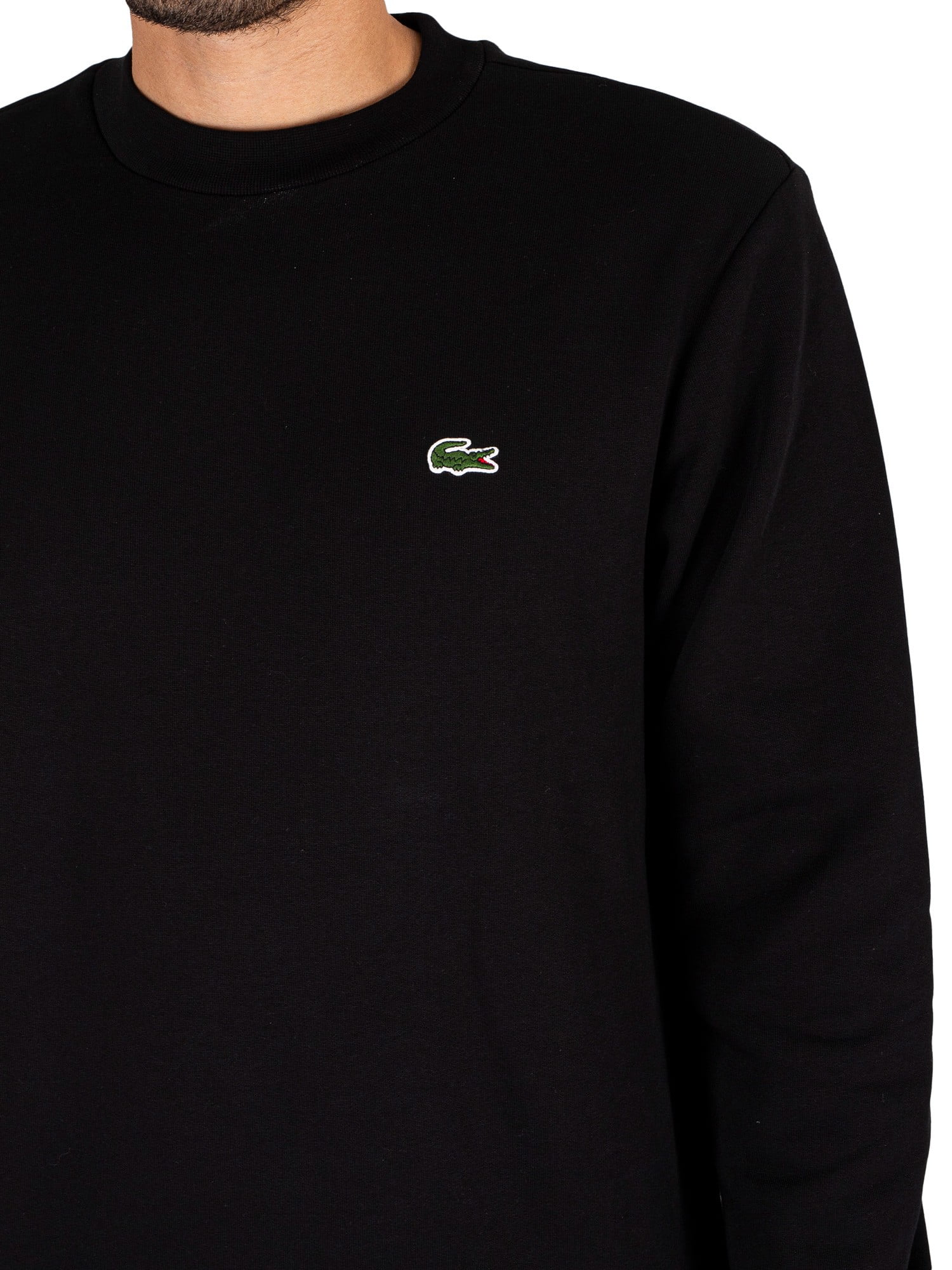 Logo Lacoste Sweatshirt, Black