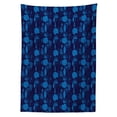 thumbnail image 3 of Ambesonne Exotic Tablecloth Rectangular Table Cover, Tropical Plants Palms, 60"x90", Cobalt Blue Indigo, 3 of 4