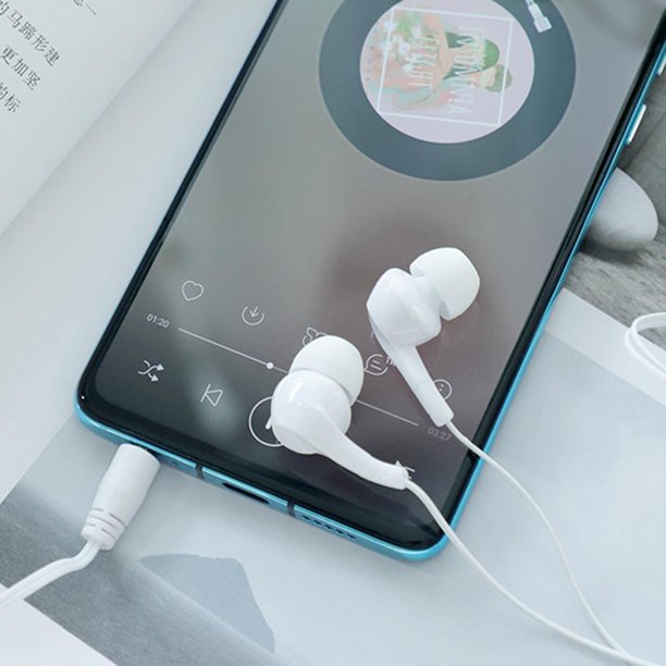 HOCO M68 Auriculares retráctiles con cable de 3,5 mm Auriculares intrauditivos SIN micrófono (Blanco) Tmvgtek 3zr3sv3qh9bm9np8D02