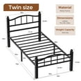 thumbnail image 4 of Metal Twin Size Bed Frame, Noise-Free Design & Underbed Storage Heavy Duty Bed Frames with Headboard No Box Spring Needed/Tool-Free Assembly, 4 of 9