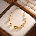 thumbnail image 4 of Vnox Gold Ball Chain Stainless Steel Necklace for Women, 4 of 6