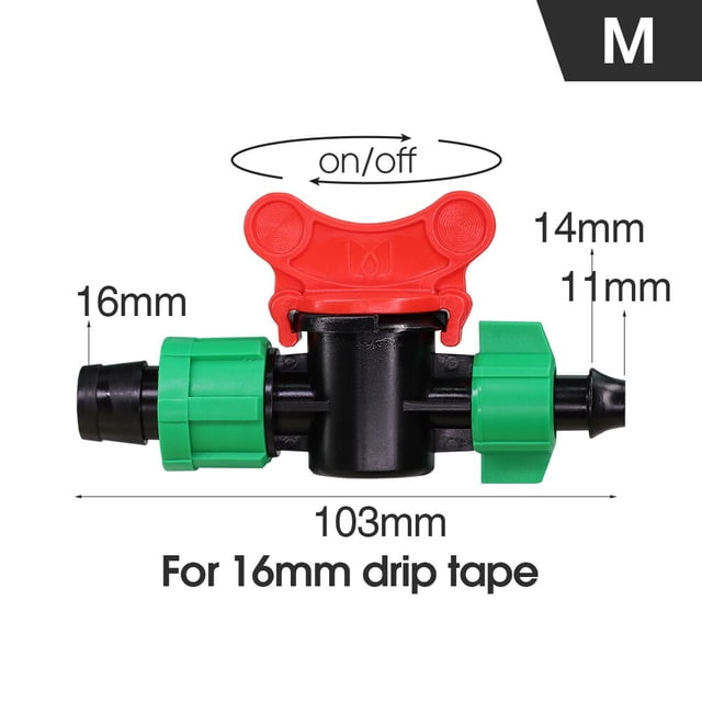16mm High-quality Garden Hose Waterstop Barb Connector Irrigation Drip Emitter Hose Lock Tee Elbow Equal Coupling Adapters30pcs He Qiyong unisex