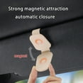 thumbnail image 2 of COREBAY - Vehicle Magnetic Eyeglass Holder, automotive interior accessory, vehicle sunshade eyeglass holder, suitable for eyeglasses of different sizes, three-piece set，beige., 2 of 8
