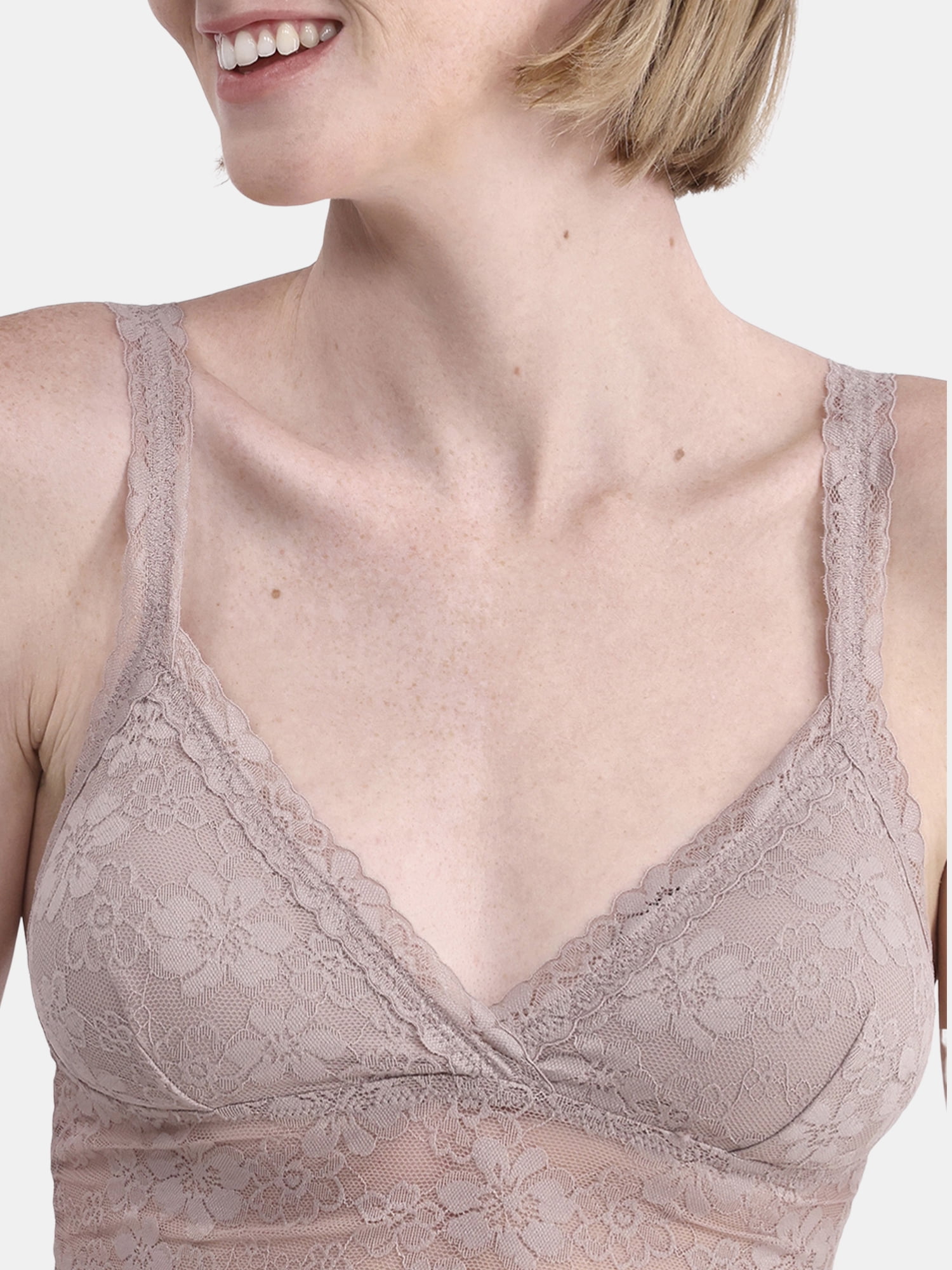 No Boundaries Crossover Floral Lace Bralette, Women’s and Women’s Plus, Sizes S-XXXL