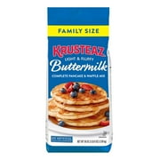 Krusteaz Light and Fluffy Buttermilk Complete Pancake Mix, Waffle and Pancake Mix, Just Add Water, Family Size Bag, 3.5 lb