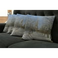 thumbnail image 5 of Ambesonne Winter Throw Pillow Cover 4 Pack, Snowy Paris City View, 18", White Blue Grey, 5 of 5
