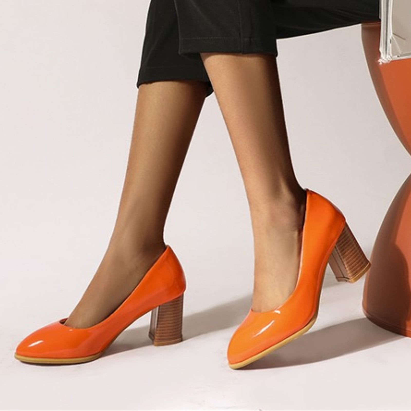 Maissy Women's Light Orange Block Heel Sandal | Aldo Shoes