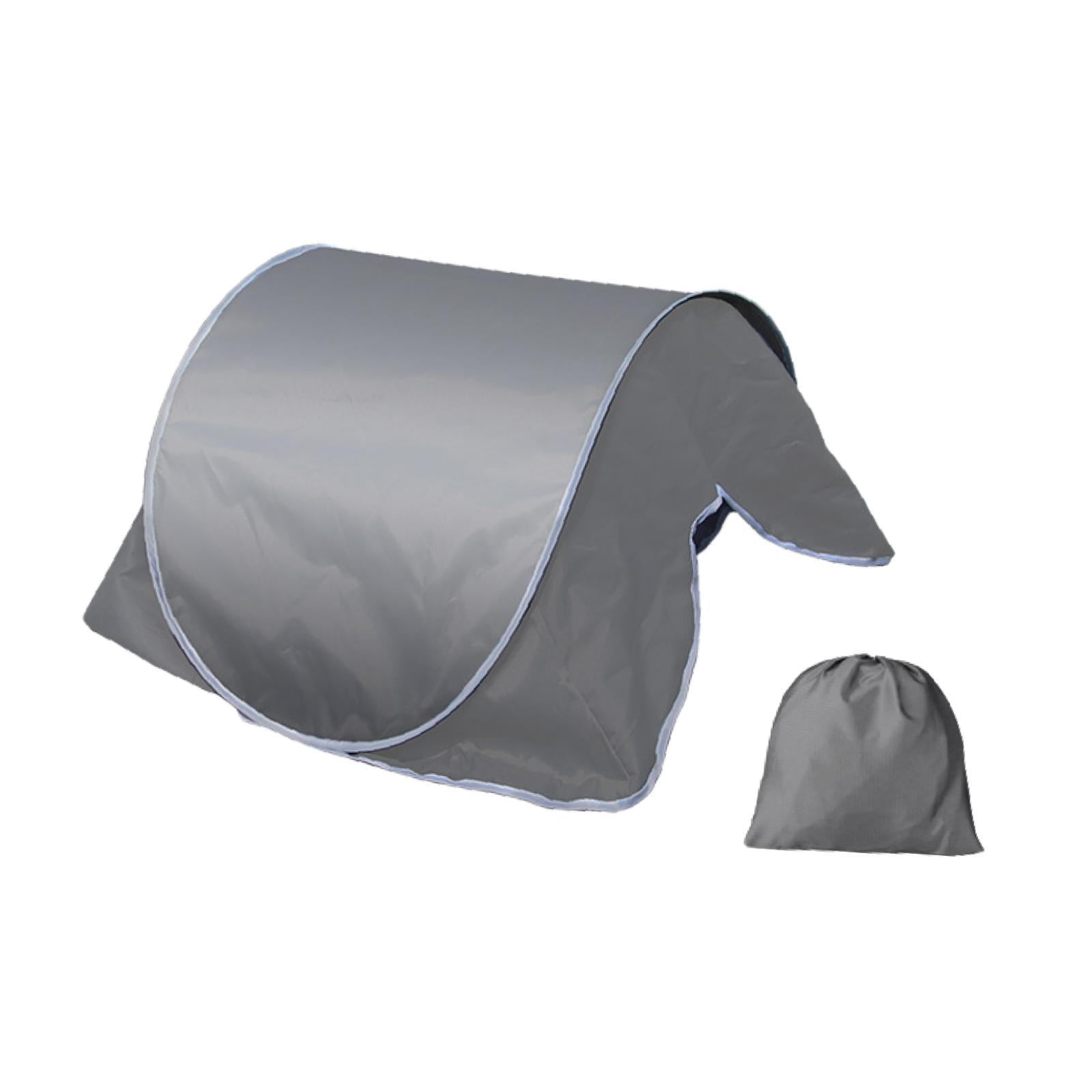 TTETTZ Mini Beach Sun Shelter Instant Canopy Zipper with Phone Pocket Head Shade Automatic Shade Tent for Fishing Outdoor Dog Pet Gray