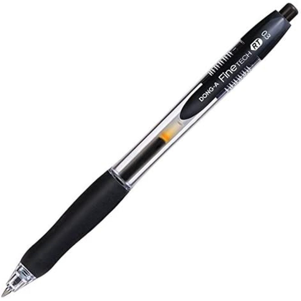 DONG-A Fine-Tech Excellent Writing 0.3 mm Black Gel Ink Roller Ball Pens 