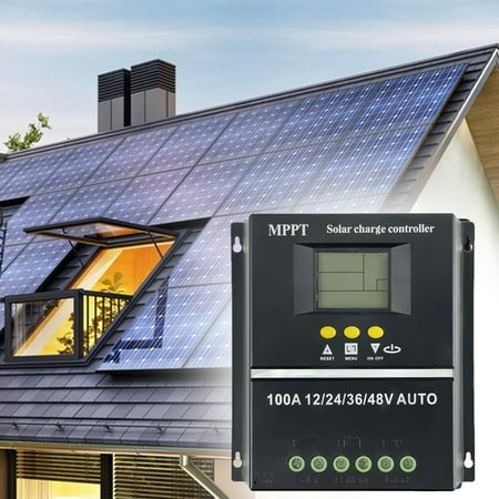 

Clearance! SUWHWEA Solar Controller MPPT Off-Grid System Power Generation System Charging 100 Amp 12V/24V/36V/48V/60V/96V/192V On Clearance