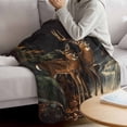 thumbnail image 3 of Autumn Deer Blanket Soft Cozy Warm Throw Blanket for Couch, Plush Fuzzy Flannel Fleece Blankets for Sofa, Forest River Elk Vintage Bed Blankets Lightweight Gifts for Women, 50"x60", 3 of 9