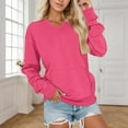thumbnail image 2 of Bibifish Womens Sweatshirts Soft Thermal Winter Wear Cozy Pullover Sweatshirts Oversized Crewneck Tops With Pockets Casual Athletic Tops, 2 of 5