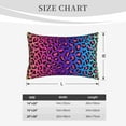 thumbnail image 4 of Xecao Leopard Neon Rainbow Gradient for Decorative Throw Pillow Case for Couch,Sofa or Bed Set,Pillow Cover for Sofa Home Decor Ideal Gift-16"x24", 4 of 6