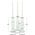 thumbnail image 3 of DecMode 3 Candle Recycled Glass Candle Holder, Set of 3, 3 of 14