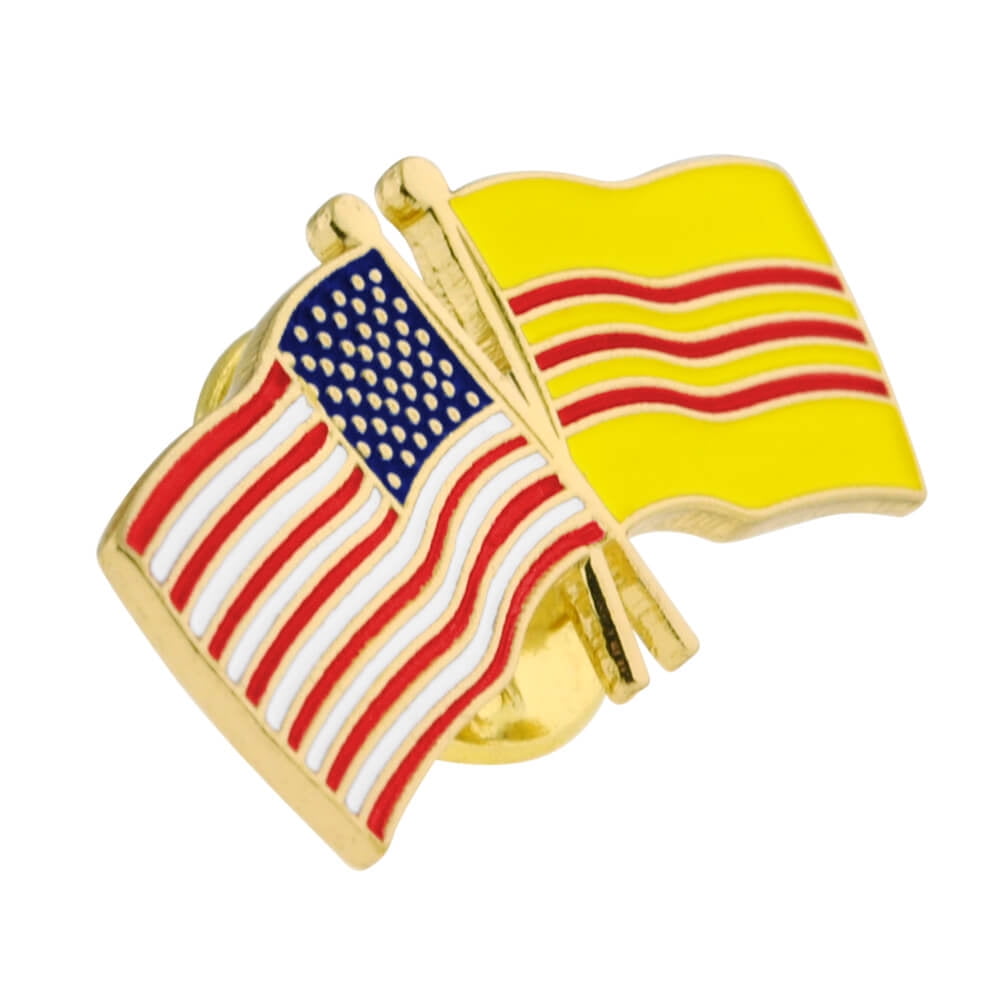 South Vietnam/USA Friendship Flag Lapel Pin 