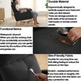 thumbnail image 4 of Rocking Chair, 27.6" Modern Waterproof Tufted Upholstered Accent Rocking Chair with 2 Side Pockets Nursery Glider Armchair with Solid Wood Base Comfy Single Sofa Chair for Living Room, Dark Grey, 4 of 7