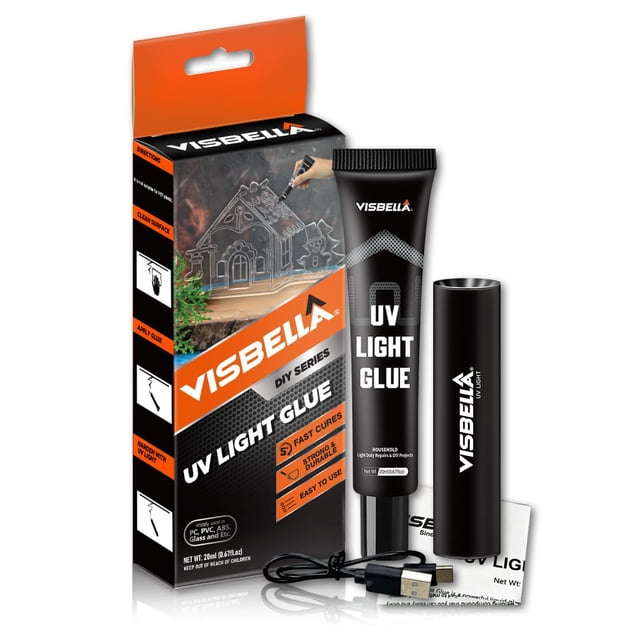 Kit de resina adhesiva con luz UV Visbella con lámpara para reparación de embarcaciones