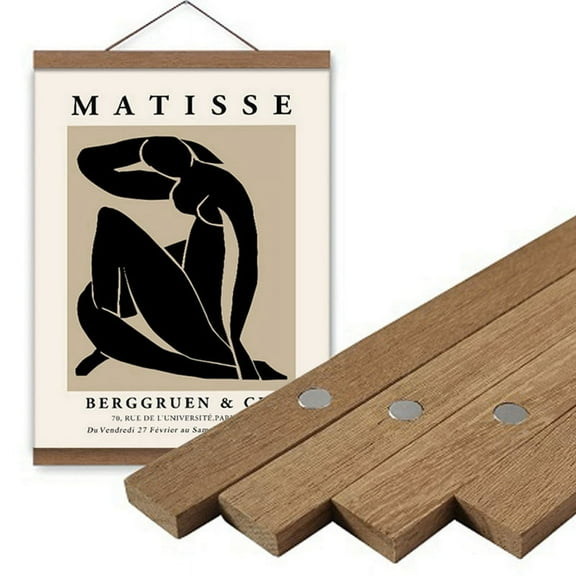 Magnetic Wooden Picture Poster Hanger Frames Photos Wall Art Canvas Print Painting Wood Living Room Home Decor A-30CM