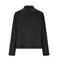 thumbnail image 2 of IMENGL Veste Zippée Décontractée en Suède à Manches Longues, Noir TG, Taille M-TG, 2 of 5