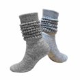 thumbnail image 5 of Fashion Compression Socks for Women Stockings Winter Solid Color Warm Bubble Socks Extra Long Tight Knitted Pile Socks, 5 of 9