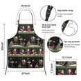 thumbnail image 7 of Black Christmas Santa Pattern Apron-Garden Aprons for Women with Pockets-Cotton Linen Waterproof Kitchen Cooking Gardening Aprons Adjustable for Kitchen,Cooking,BBQ and Salon 33"x27", 7 of 7