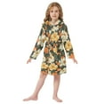thumbnail image 6 of FORMRS Niños Bathrobe Unisex Hooded Robe Soft Plush Pajamas Sleepwear, Size 4-6T, Bright Floral, 6 of 7