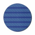 thumbnail image 1 of Abstract Mouse Pad for Computers, Rhombus Dashed Diamond Shapes and Circles and Round Modern Design Print, Round Non-Slip Thick Rubber Modern Mousepad, 8" Round, Violet Blue and White, by Ambesonne, 1 of 2