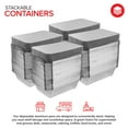 thumbnail image 4 of 2 Lb Small Aluminum Pans with Lids (100 Pack) Foil Pan + Cardboard Lid, Disposable Cookware, Takeout Trays with Lids - To Go Disposable Food Containers for Restaurants & Catering, Stock Your Home, 4 of 7