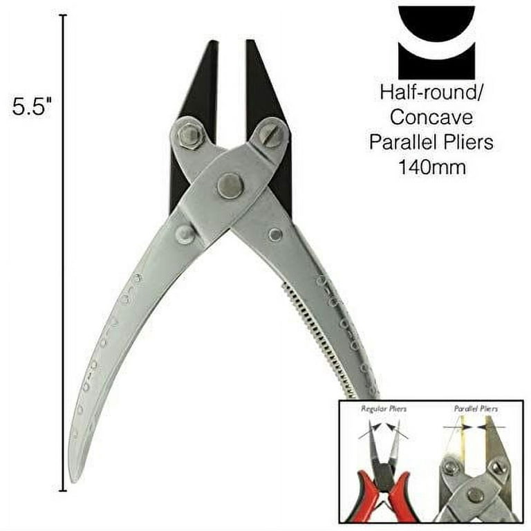 The Beadsmith Half Round and Concave Parallel Pliers – 5.5 inches