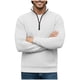 thumbnail image 2 of Ceisia Men Solid Color Long Sleeve Zippered Hooded Sporty Casual Daily Gift Outdoor Athletic Top, 2 of 6