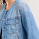 thumbnail image 5 of Chaqueta Vaquera de Larga para Mujer, con Botones y Bolsillos en el Pecho, Informal. Azul XXL, 5 of 8