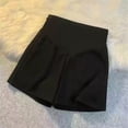 thumbnail image 2 of MEZZALL Women Maternity Shorts Solid Color For Loose Fit Pregnancy Capris With Soft Belly Support Comfortable Casual Wear Soft Pregnant Shorts, 2 of 4