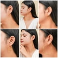 thumbnail image 4 of Juego de 6 Aros Clásicos y Elegantes JeenMata para Mujer Chapados en Oro Amarillo, 4 of 5