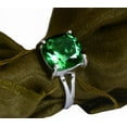 thumbnail image 5 of 925 Sterling Silver Green Emerald Gemstone Engagement Gift Ring, 5 of 5