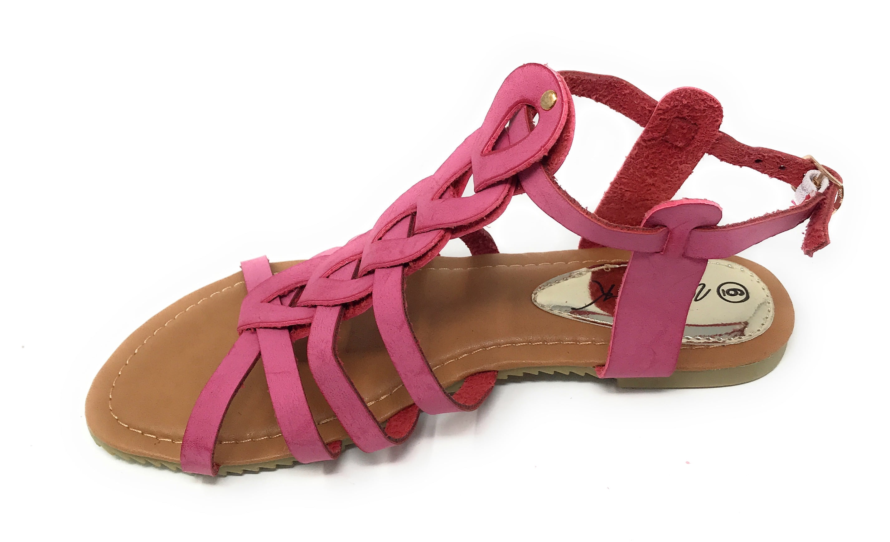 Victoria K Women's Gladiator Multi Loops Braid Sandals