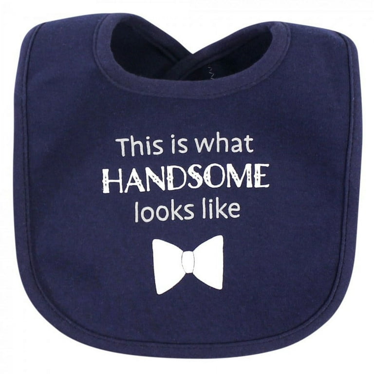 春夏新作モデル Hudson Daddy Like Handsome 10pk, Bibs Cotton Boy Infant Baby スタイ・バープクロス