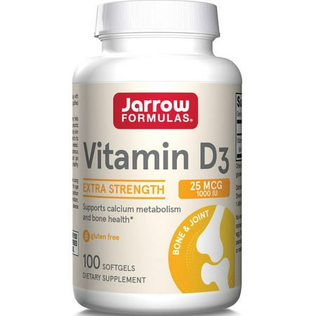 Jarrow Formulas  Inc. Vitamin D3 Extra Strength 25 mcg (1 000 Iu) 100 Sgels