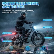 ZEFIORA 20 Fat Tire Electric Bike for Adults, 1500W Peak Motor, 48V 15Ah Removable Battery | 7-Speed, Dual Disc Brakes & Full Suspension | All-Terrain EBikes for Commuting & Off-Road Adventures